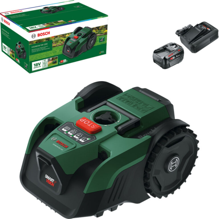 Bosch VISIMOW 18V-200 - 200 m² - 5,0 Ah Test Robotplæneklipper